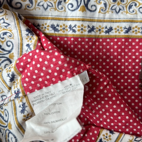 Vintage new Miu Miu 90's Y2K boho cottagecore paisley polka dot boxy crop tank - Picture 10 of 11